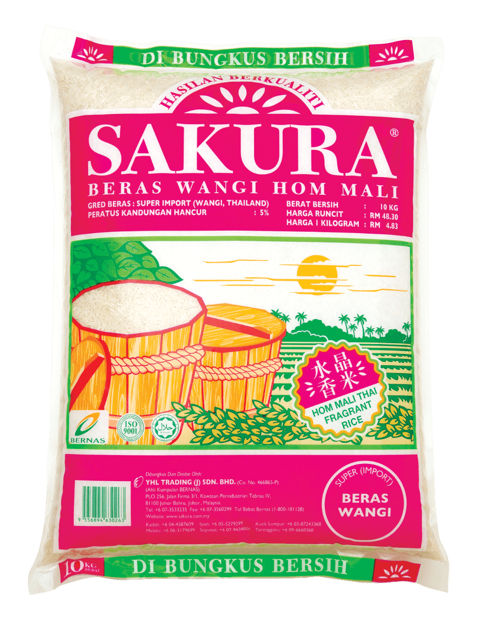 SAKURA Fragrant Rice Hom Mali, Beras Wangi SAKURA Hom Mali
